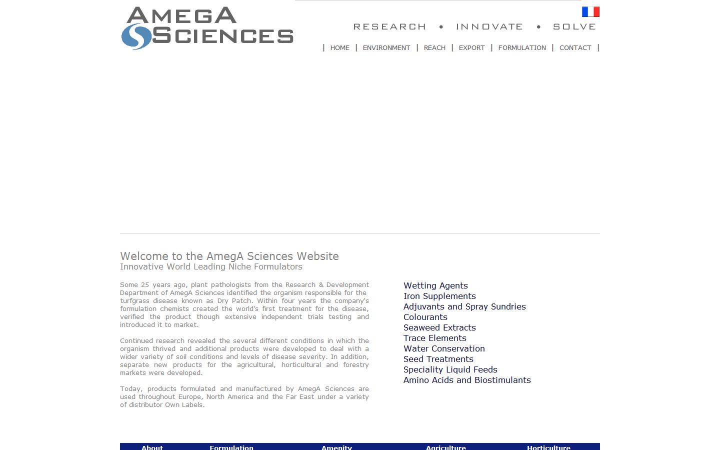 Amega Sciences plc Website