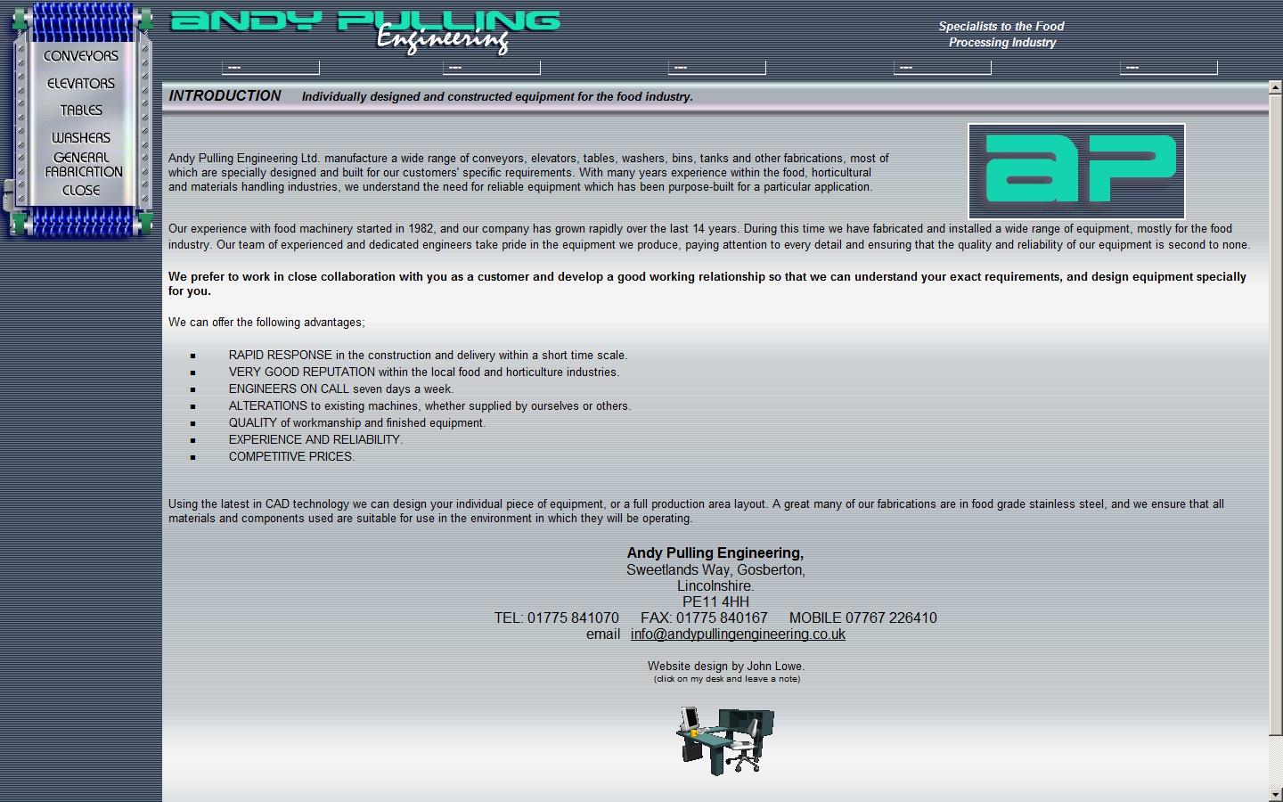 Andy Pulling Engineering Website