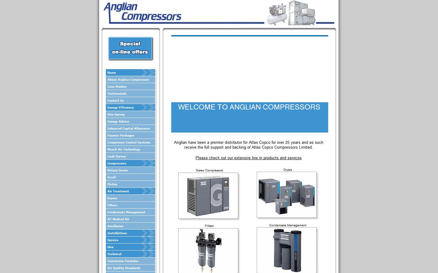 Anglian Compressors & Equipment Ltd Website