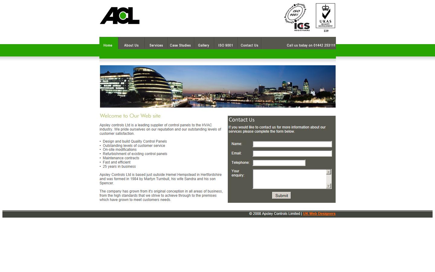 Apsley Controls Ltd  Website