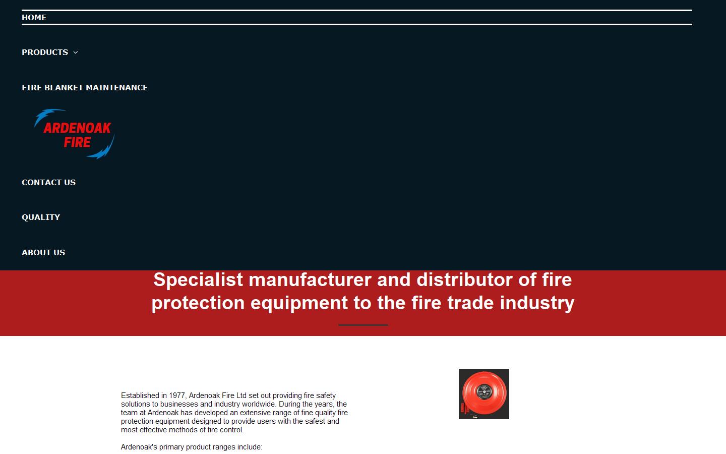 Ardenoak Fire Ltd Website