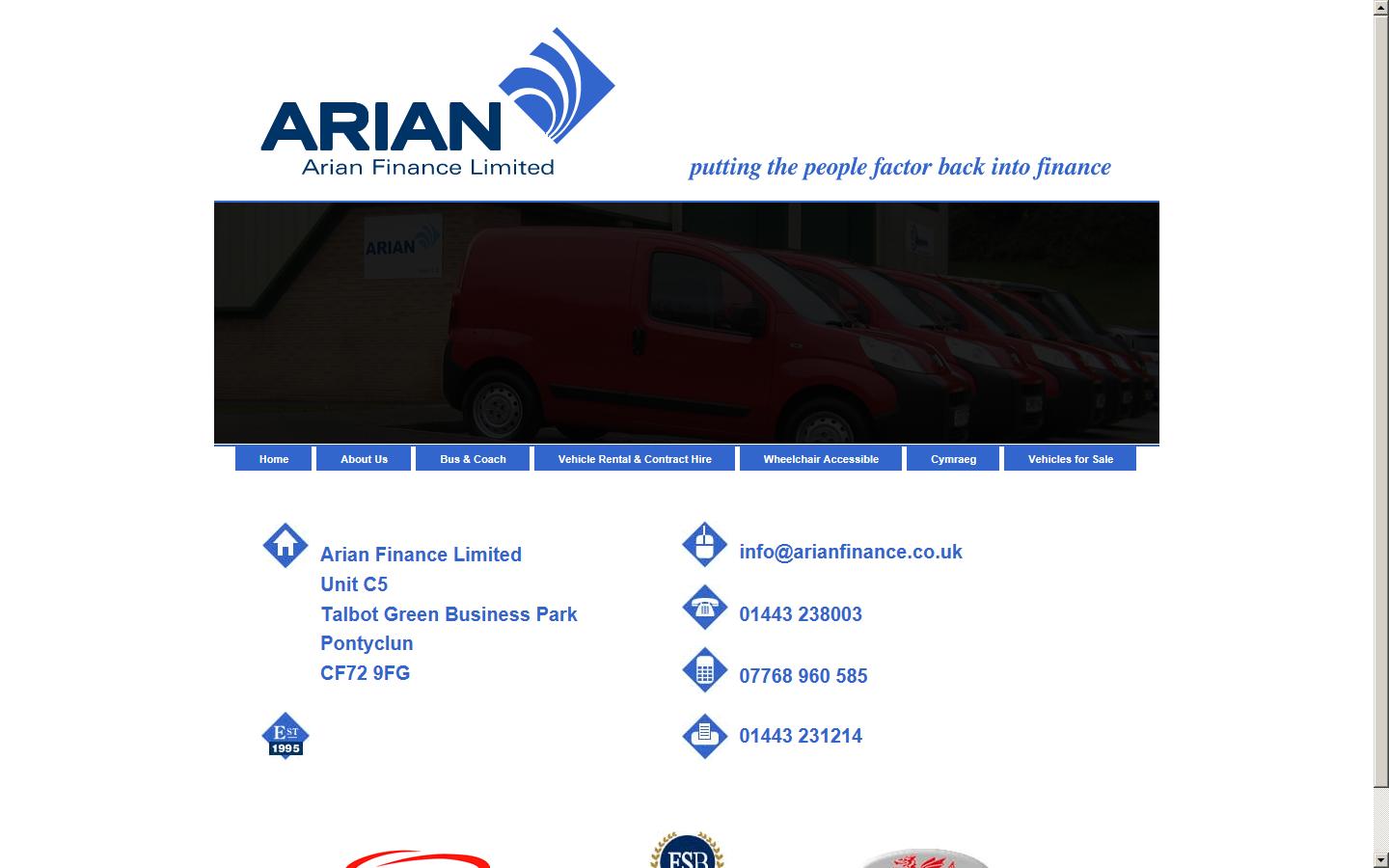 Arian Finance Ltd  Website