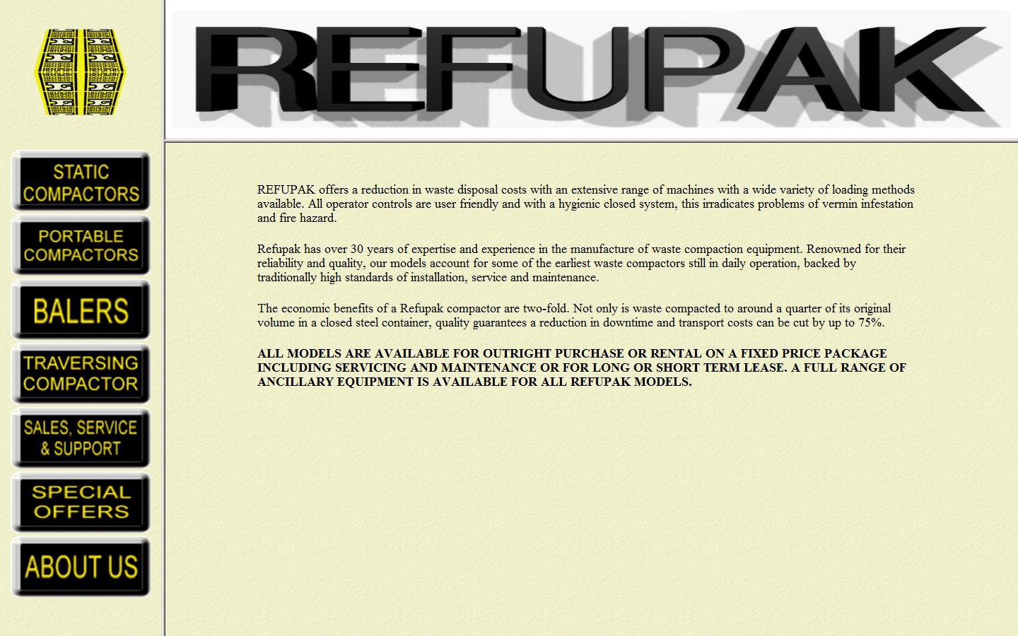 REFUPAK Services Ltd Website