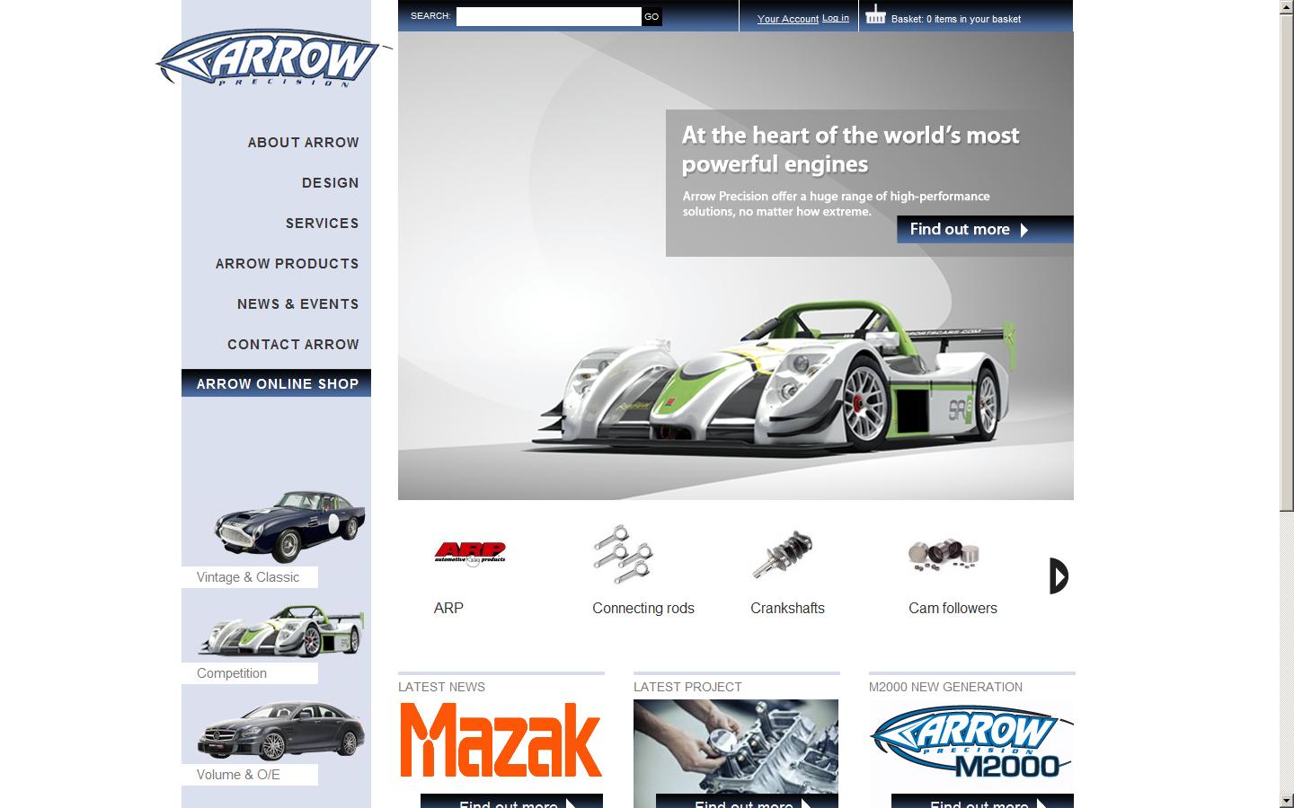 Arrow Precision Engineering Ltd Website