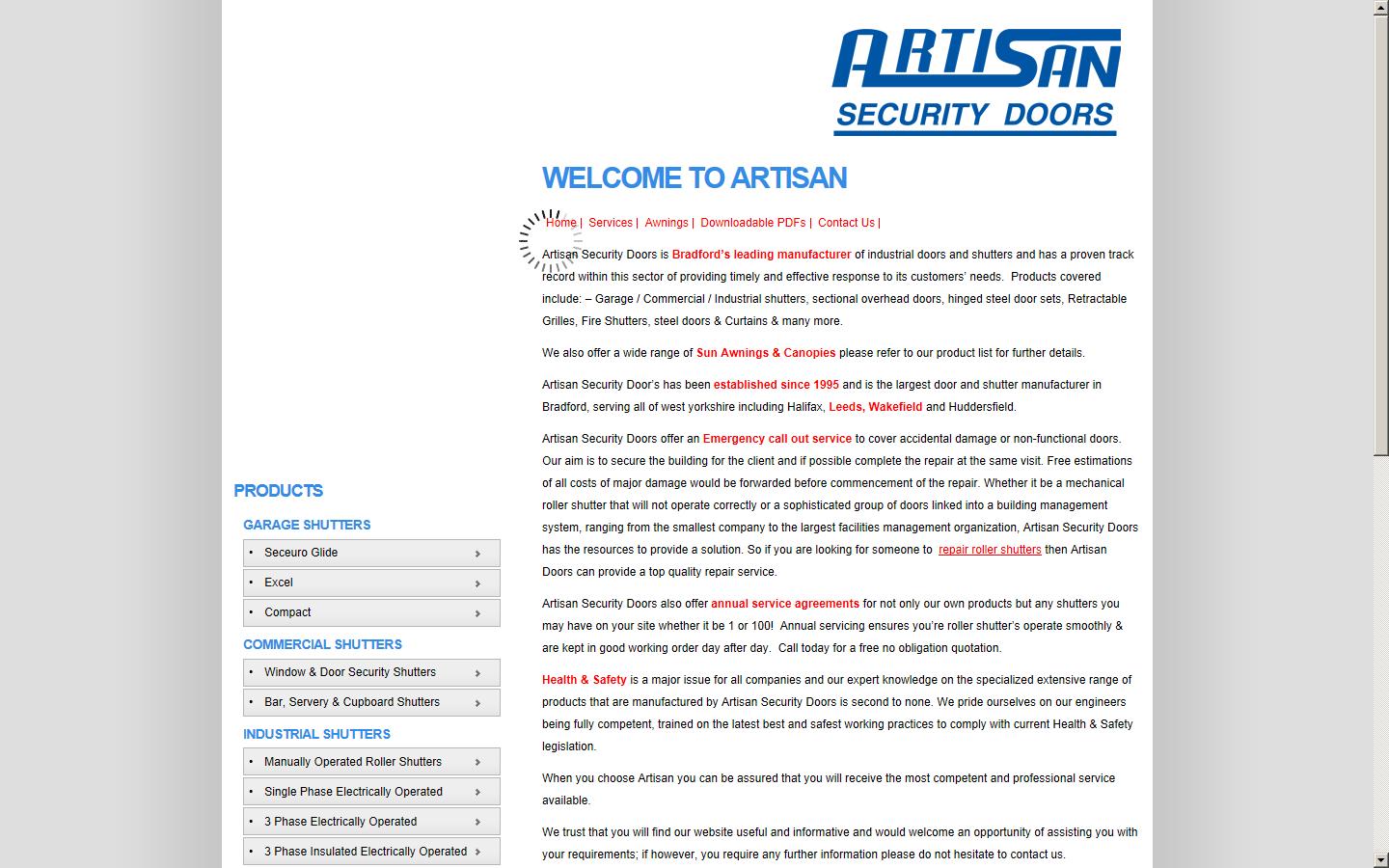 Artisan Security Doors Website