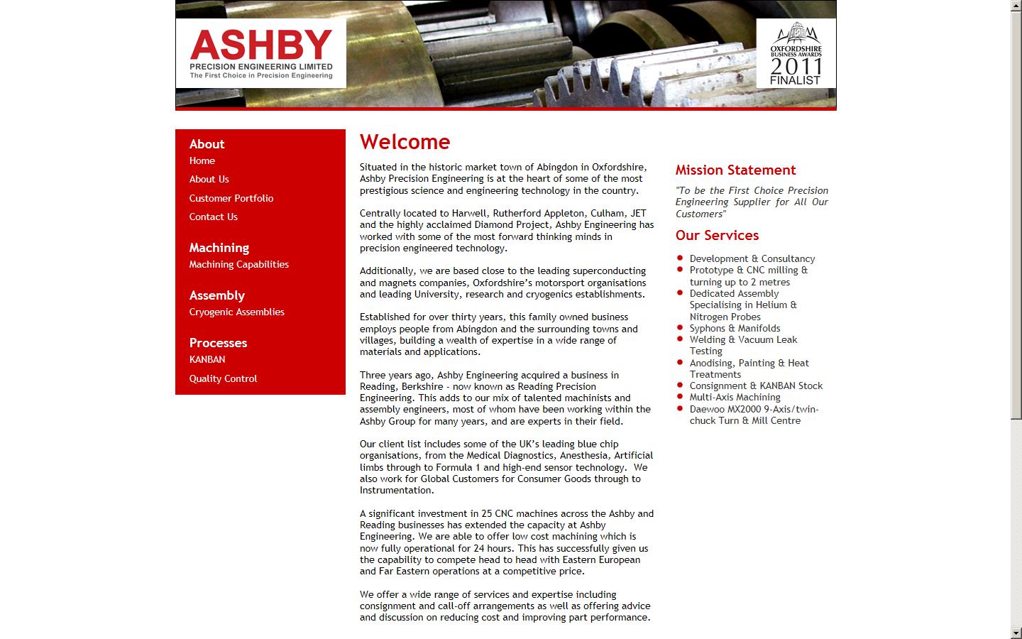 Ashby Precision Engineering Website