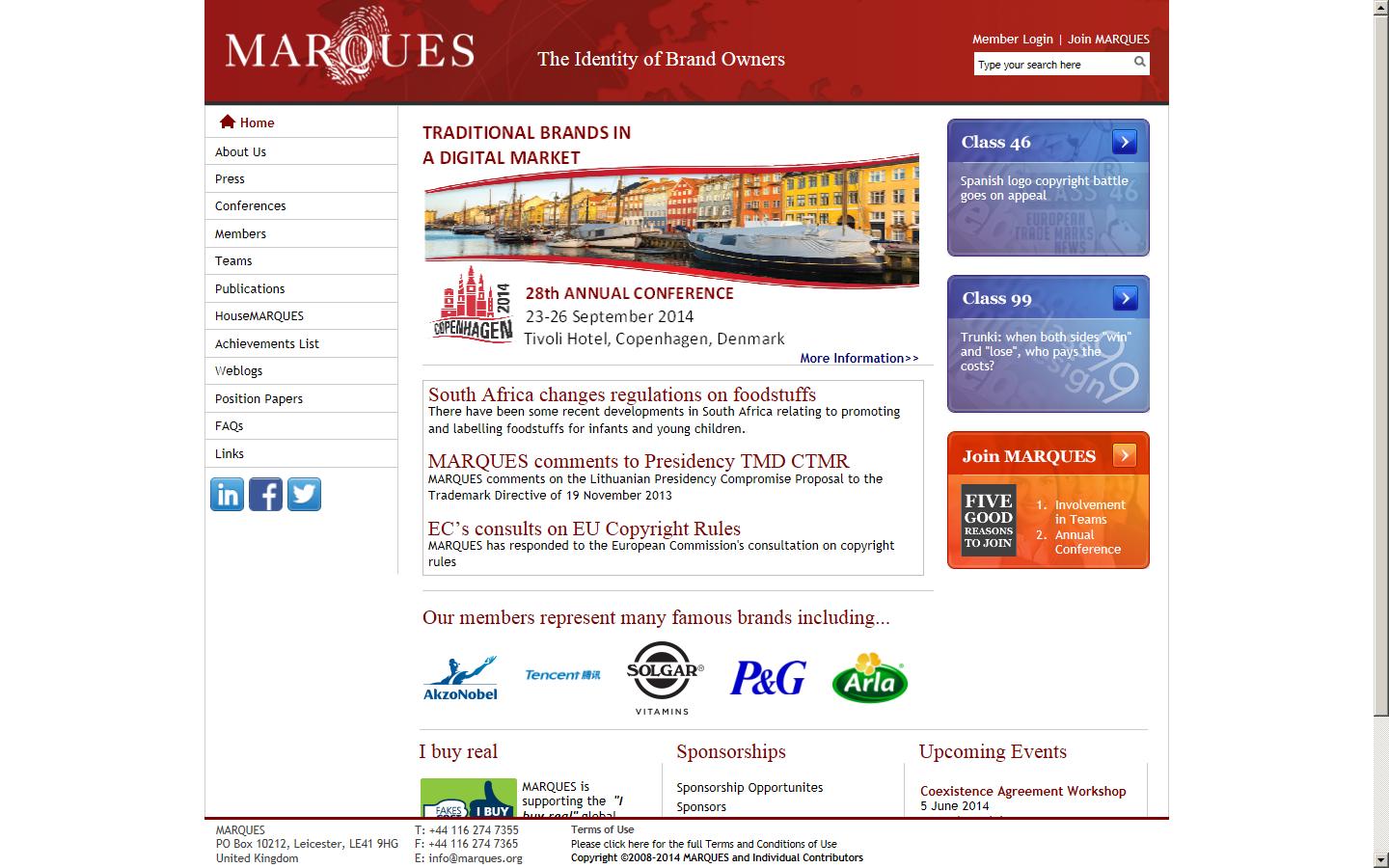 MARQUES Ltd Website