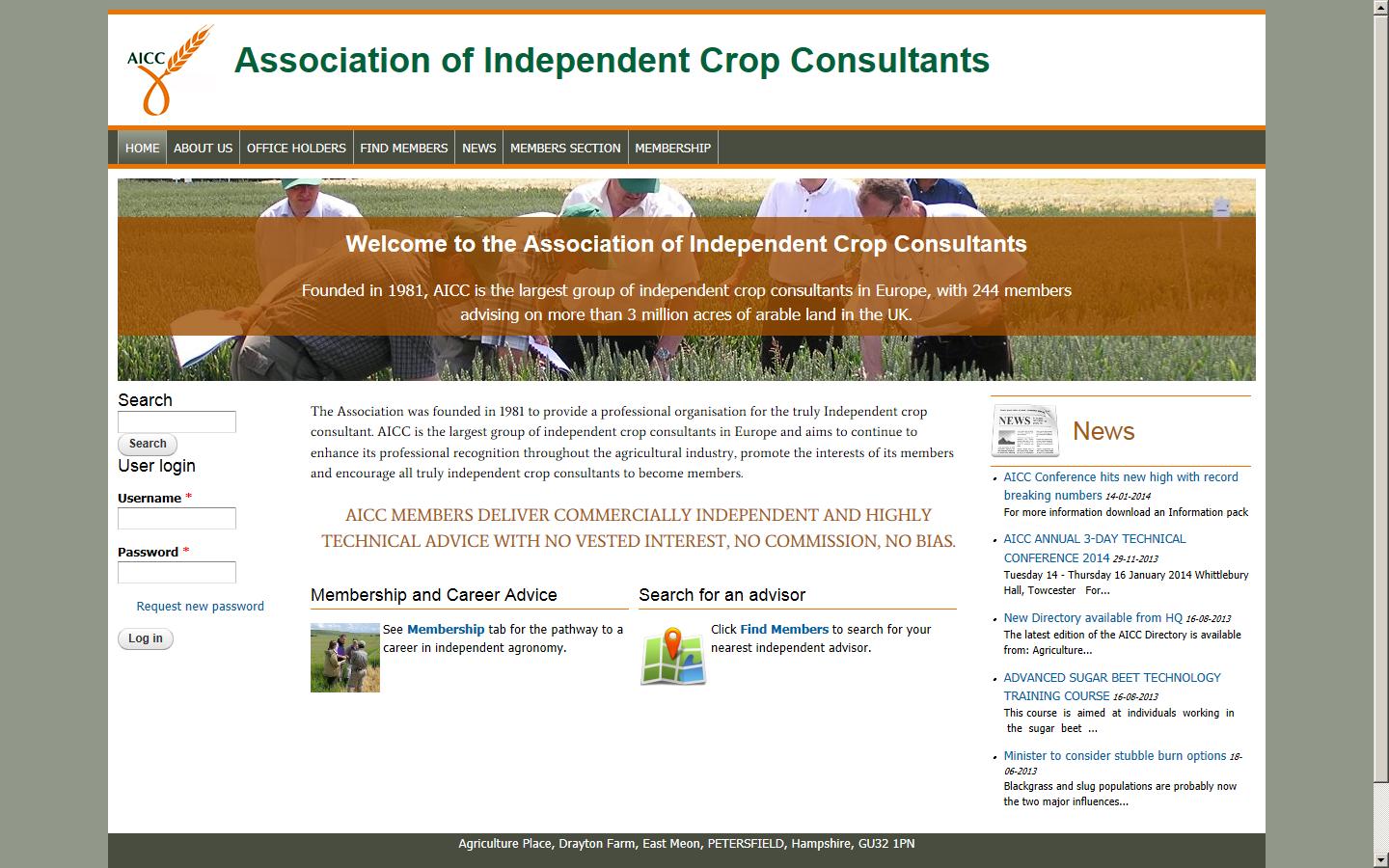 Association of Independent Crop Consultants  Website