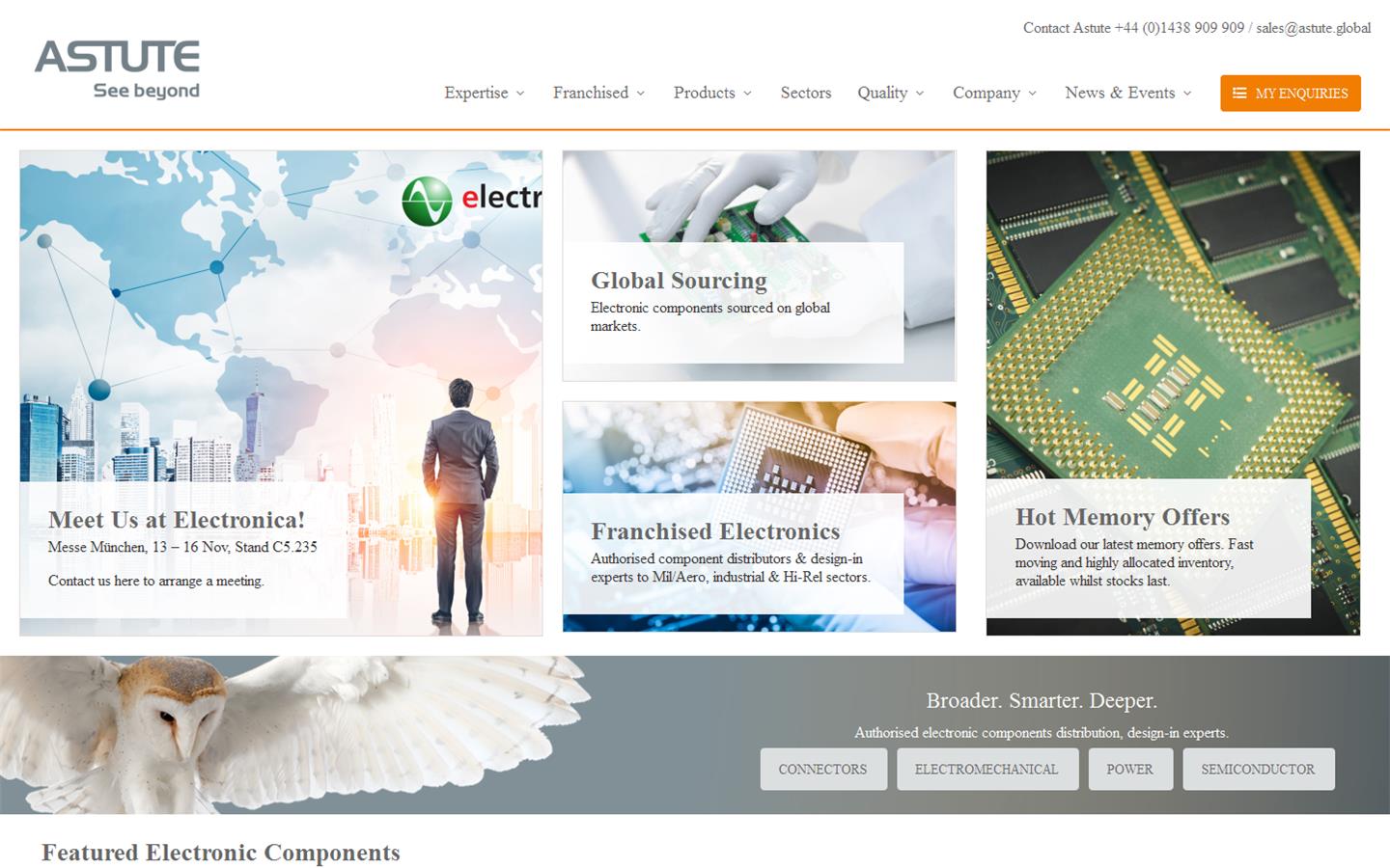 Astute Electronics Ltd Website