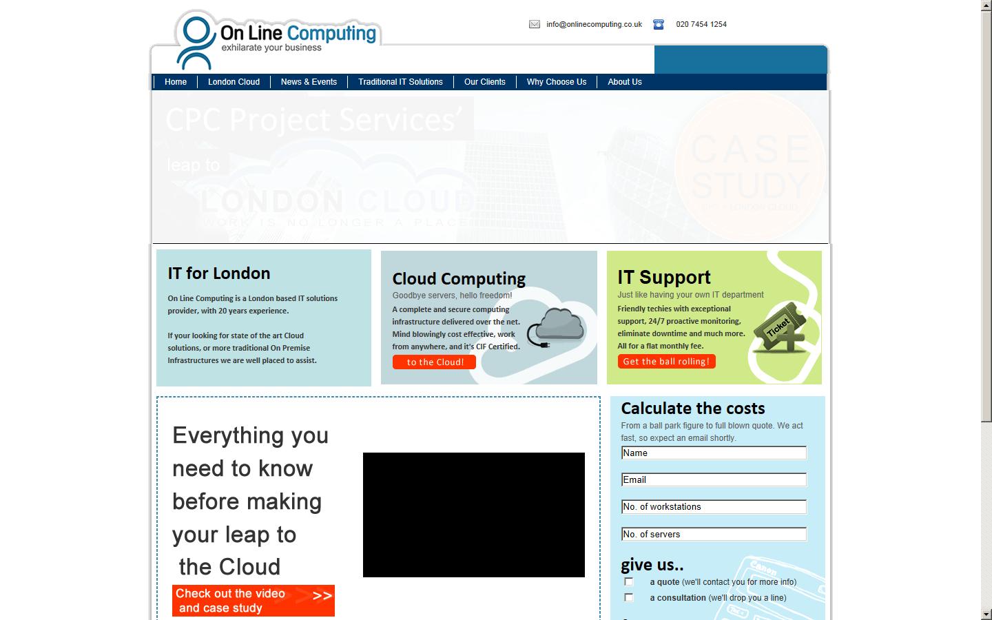 AT On Line Computing Ltd Website