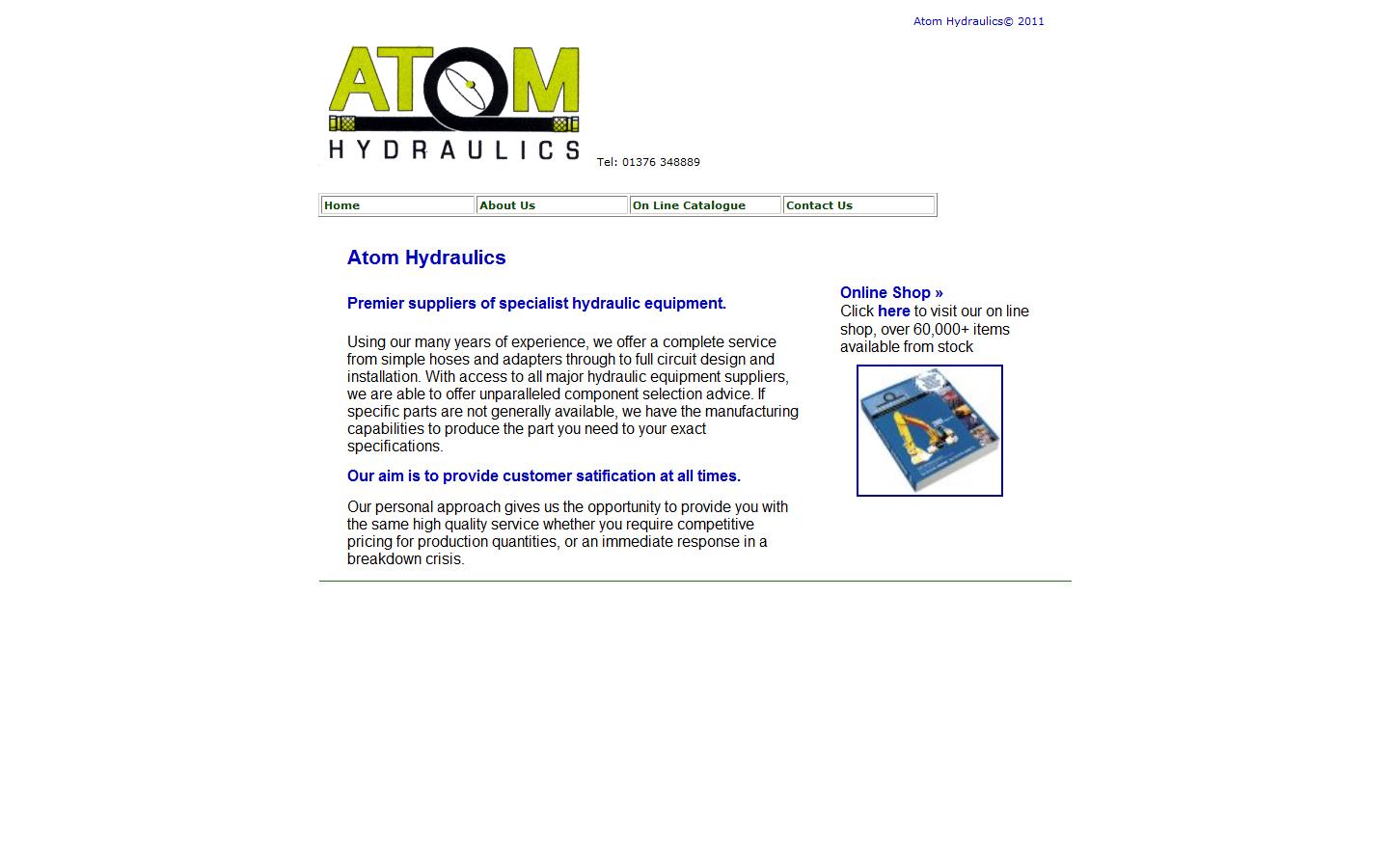 Atom Hydraulics Ltd Website