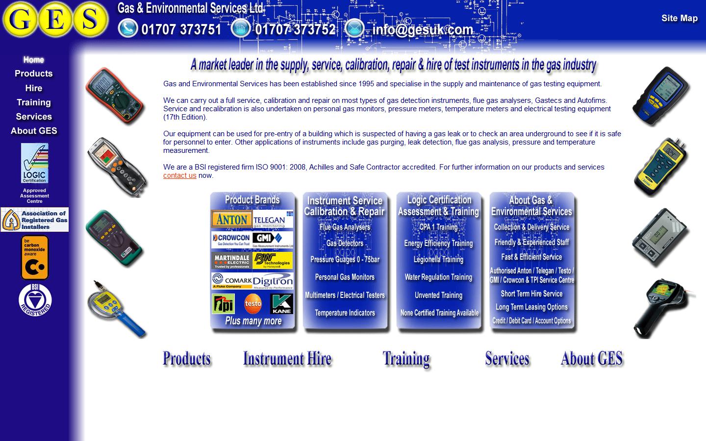 Gas & Environmental Services Ltd Website