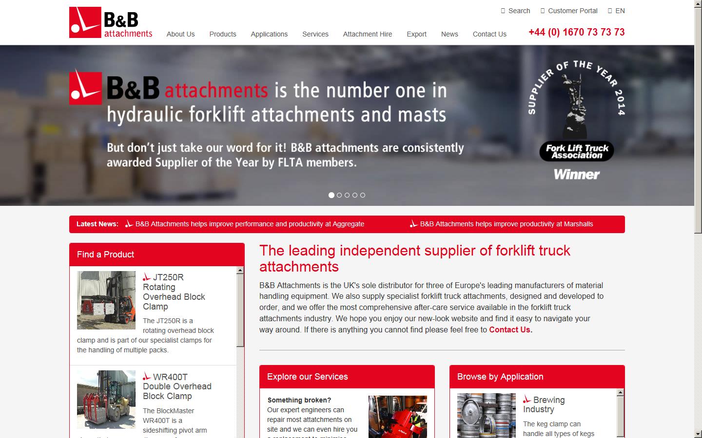B & B Attachments Ltd Website
