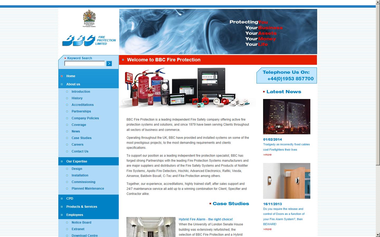 B B C Fire Protection Ltd Website