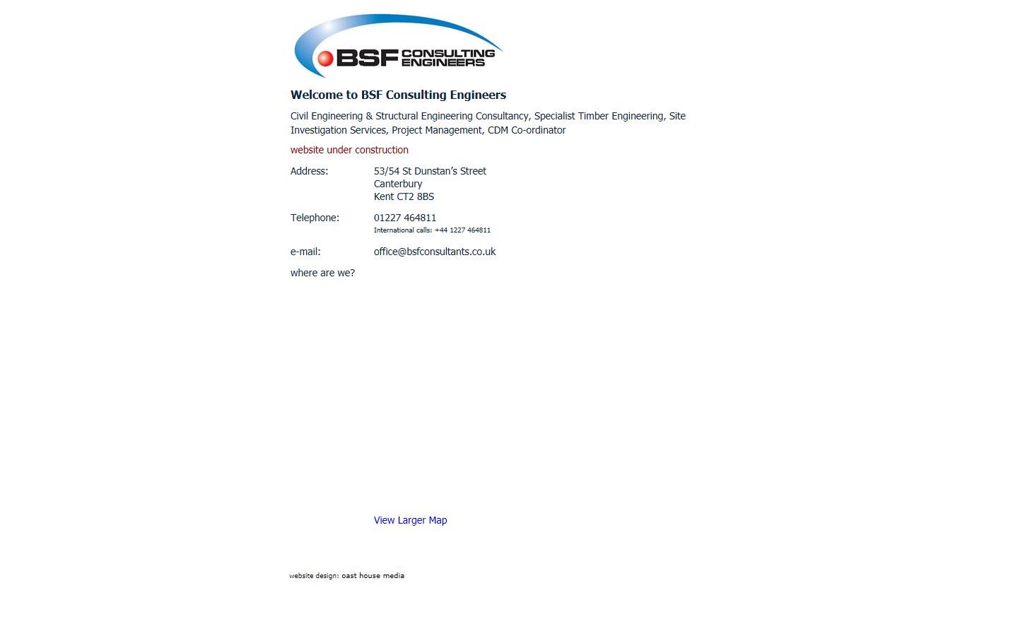 B S F Consulting Engineers Ltd  Website