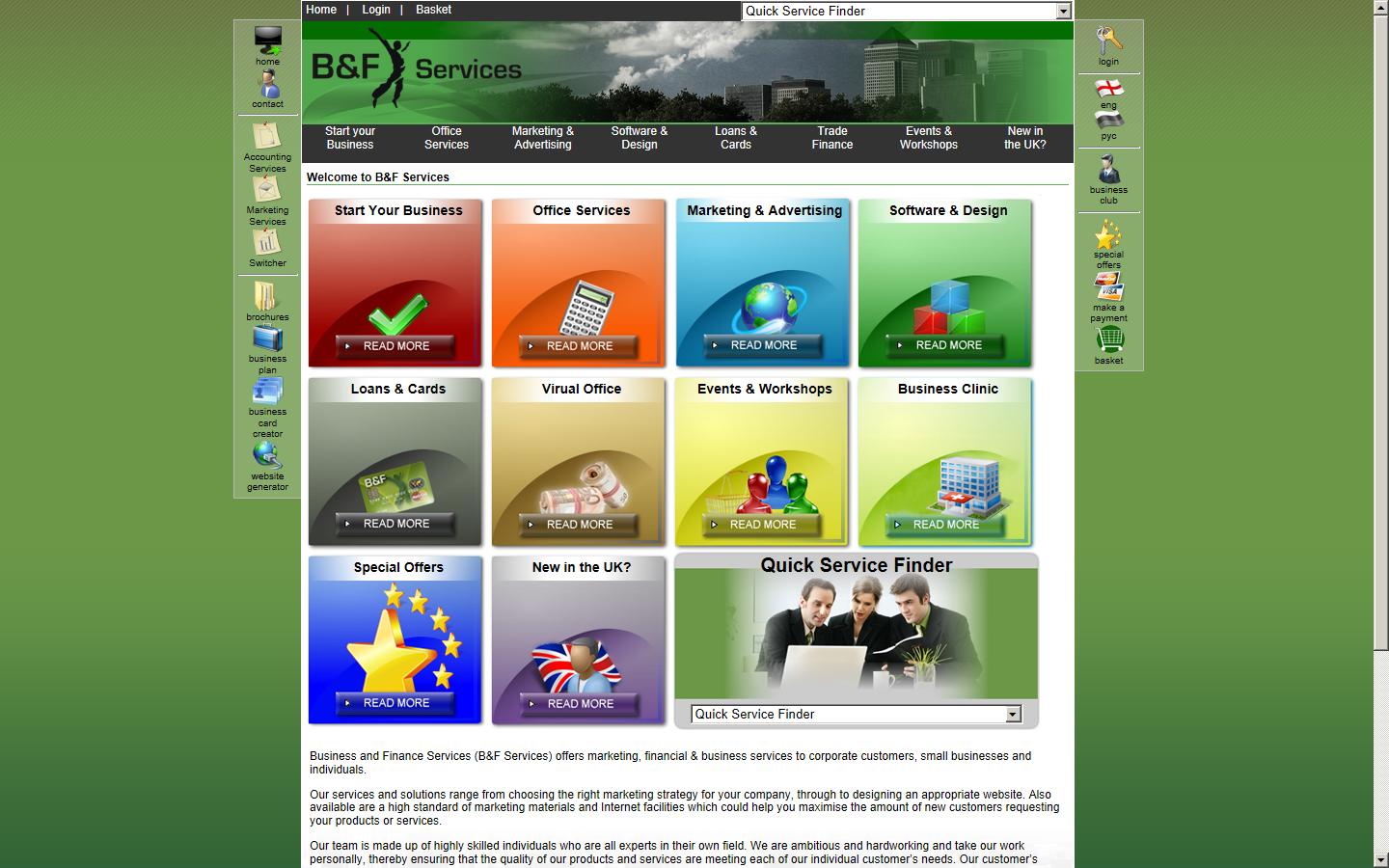B&F Services  Website
