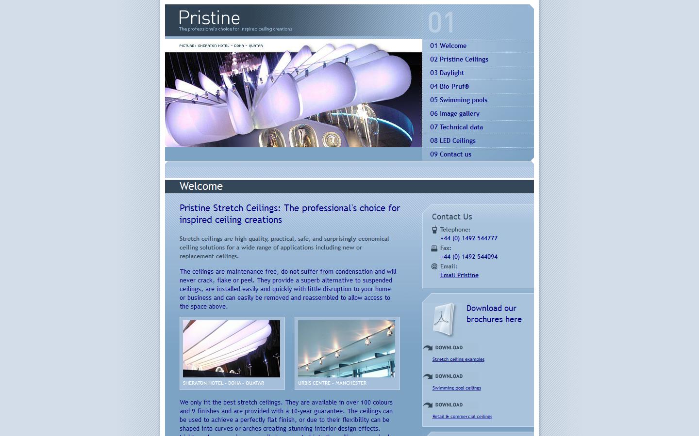 Pristine Ceilings Website