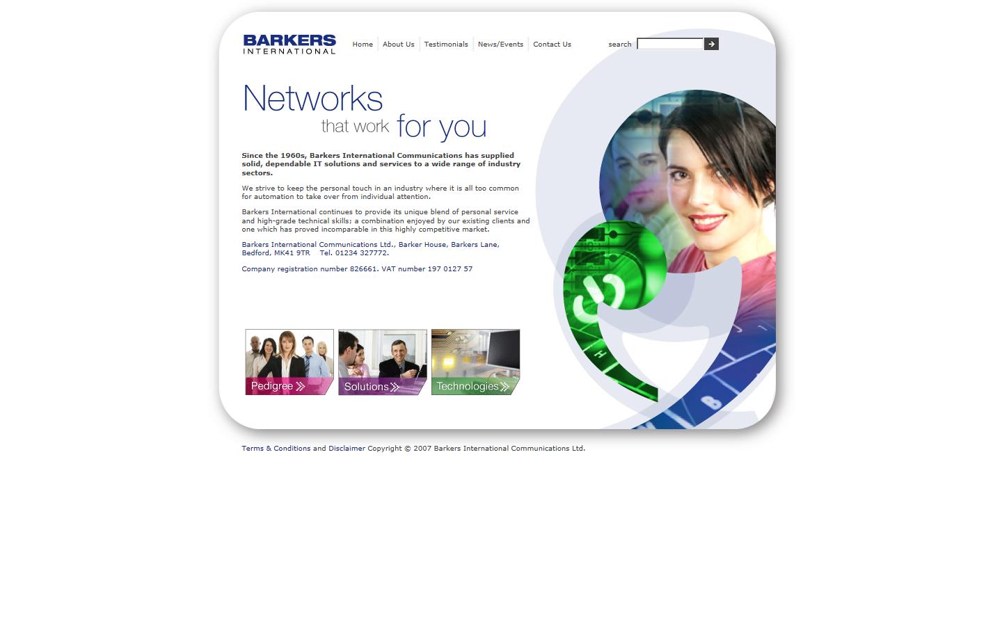 Barkers International Communications Ltd Website