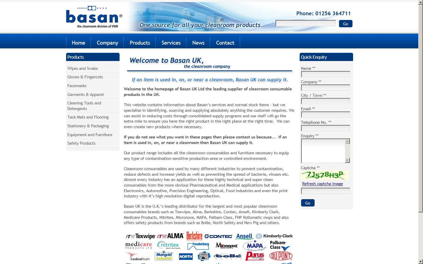 Basan UK Ltd Website
