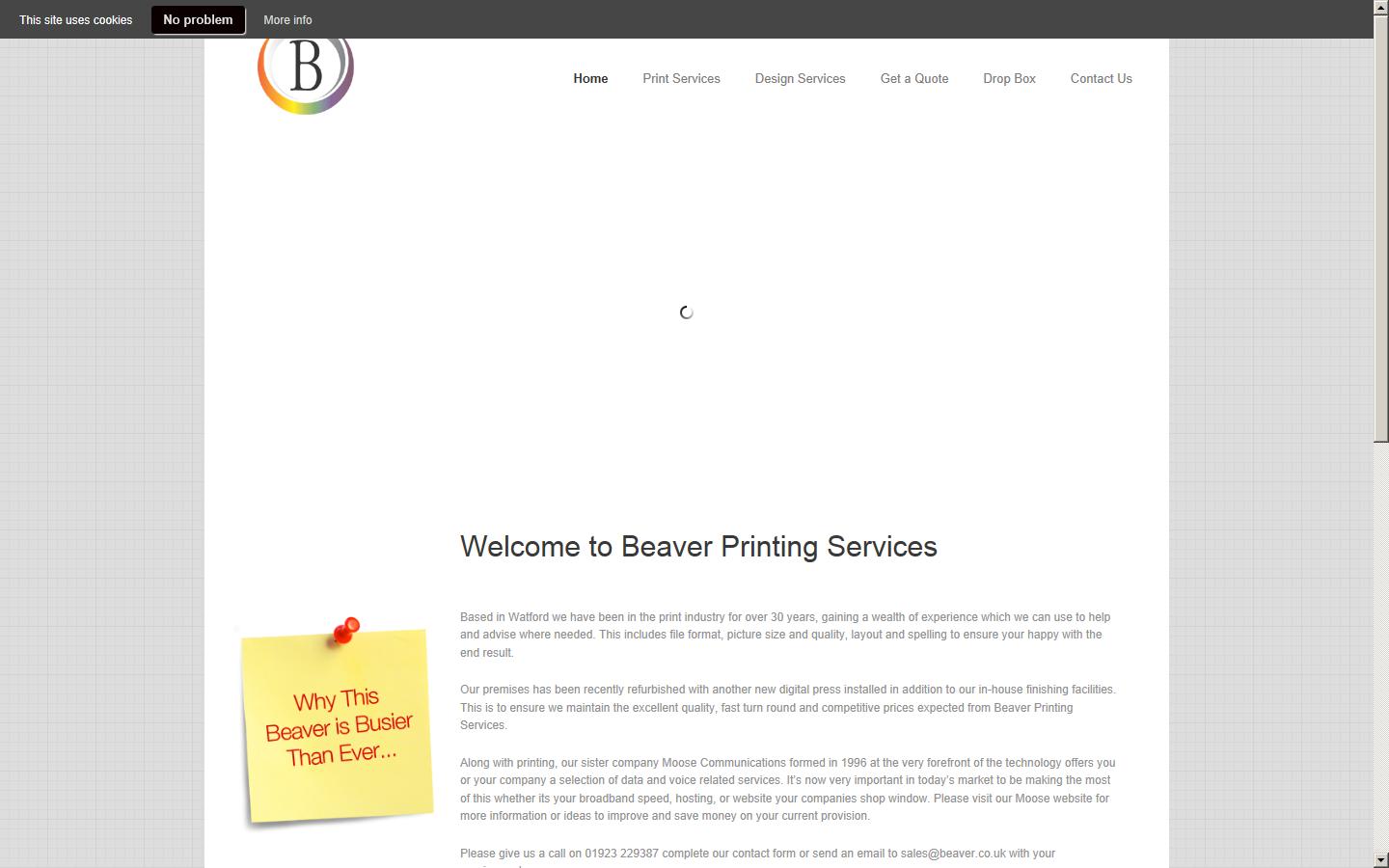 Beaver Printing Services Ltd Website