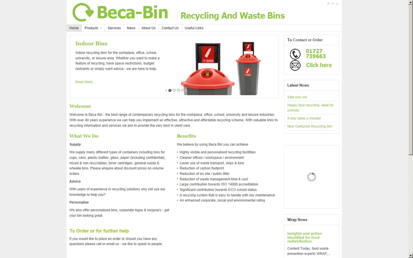 Beca-Bin Ltd Website