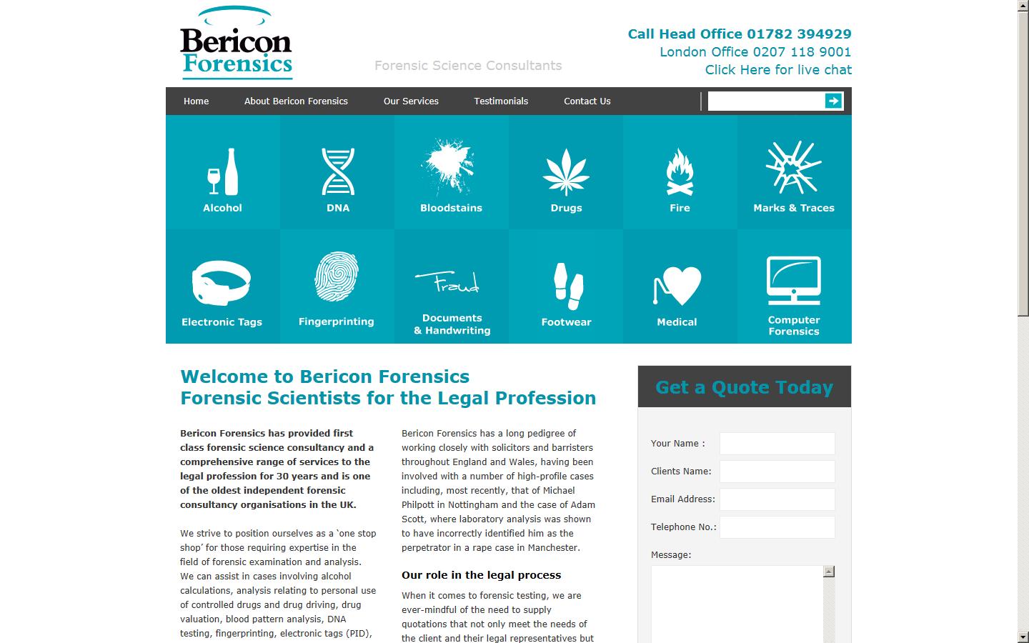 Bericon Services Ltd  Website