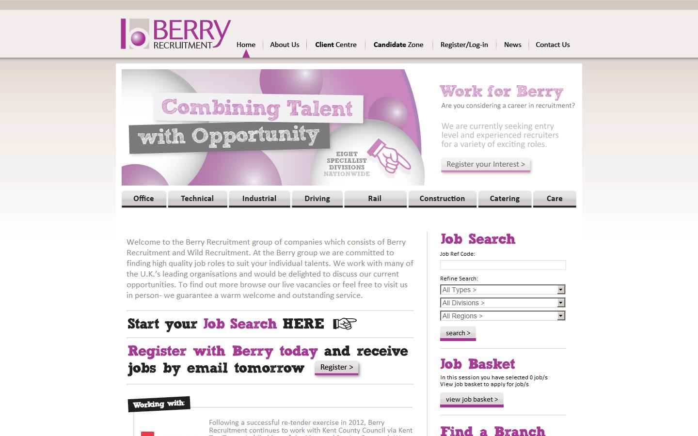 Berry Recruitment Ltd Website