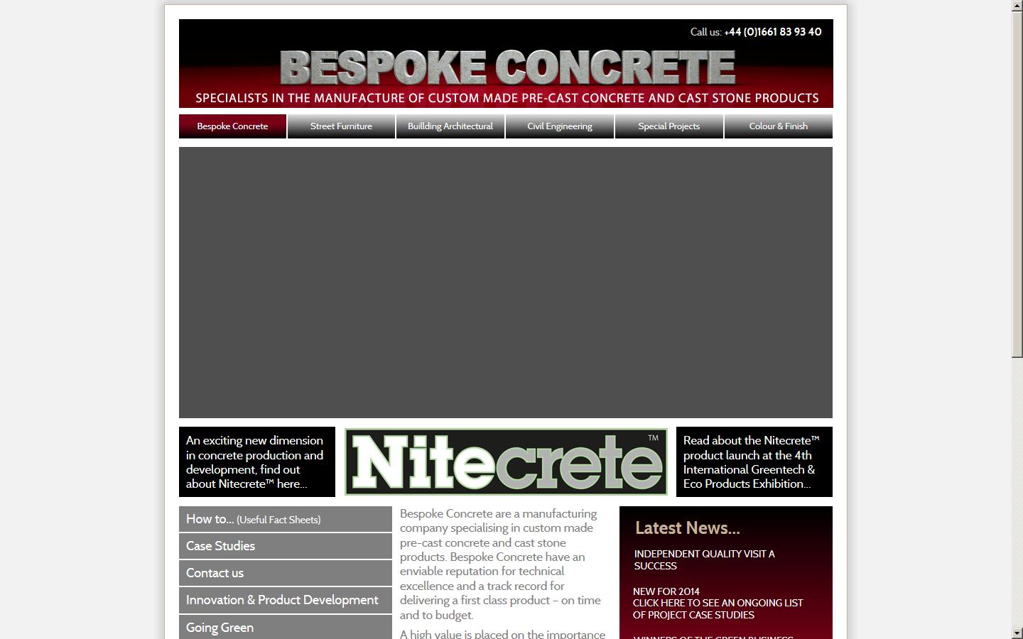 Bespoke Concrete Products Ltd Website