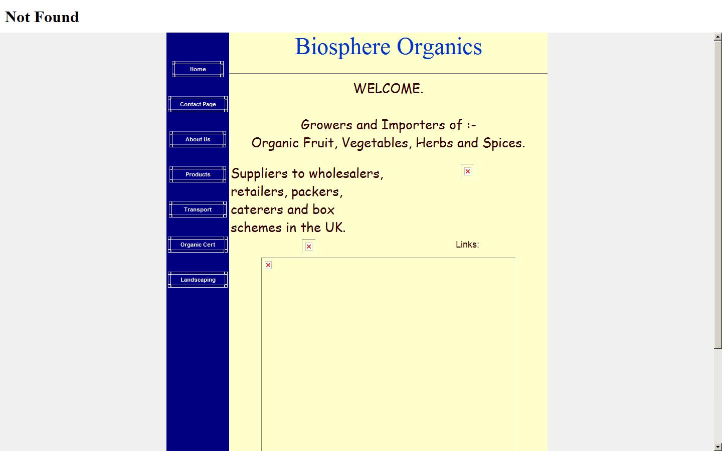 Biosphere Organics Website