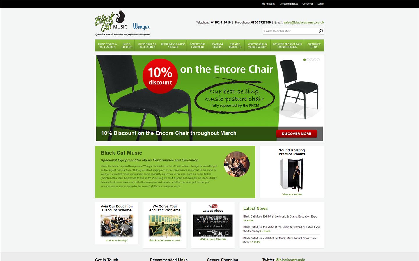 Black Cat Music  Website