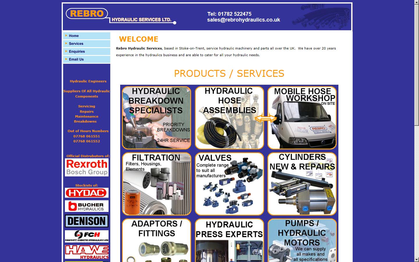 Rebro Hydraulic Services Ltd Website