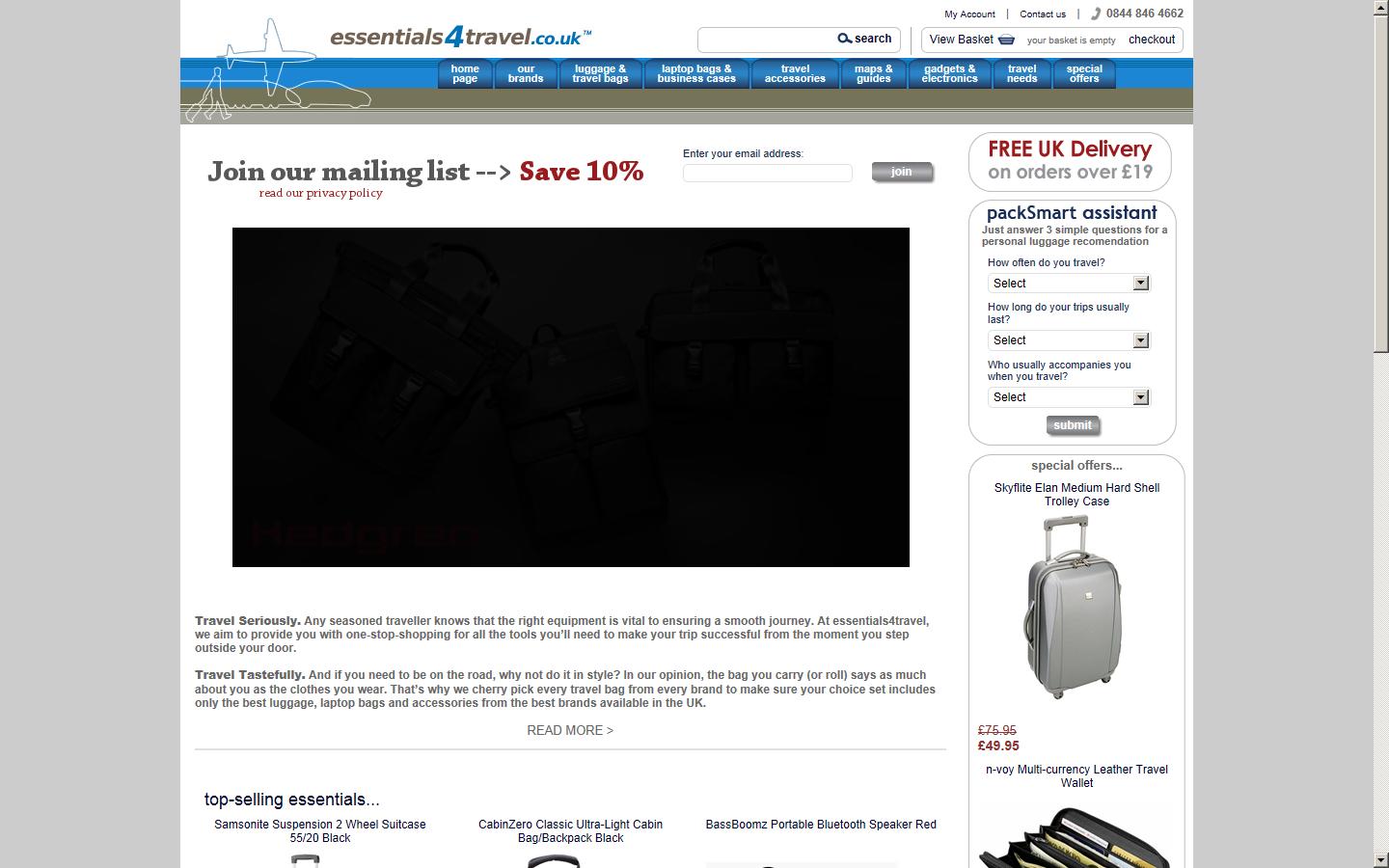 Essentials 4 Travel Ltd Website