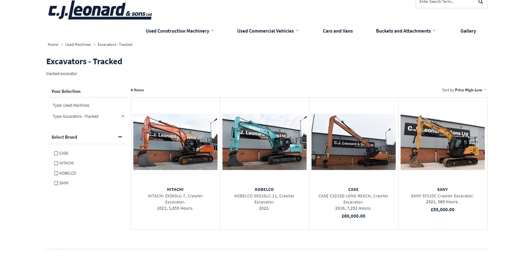 C J Leonard & Sons Ltd Website