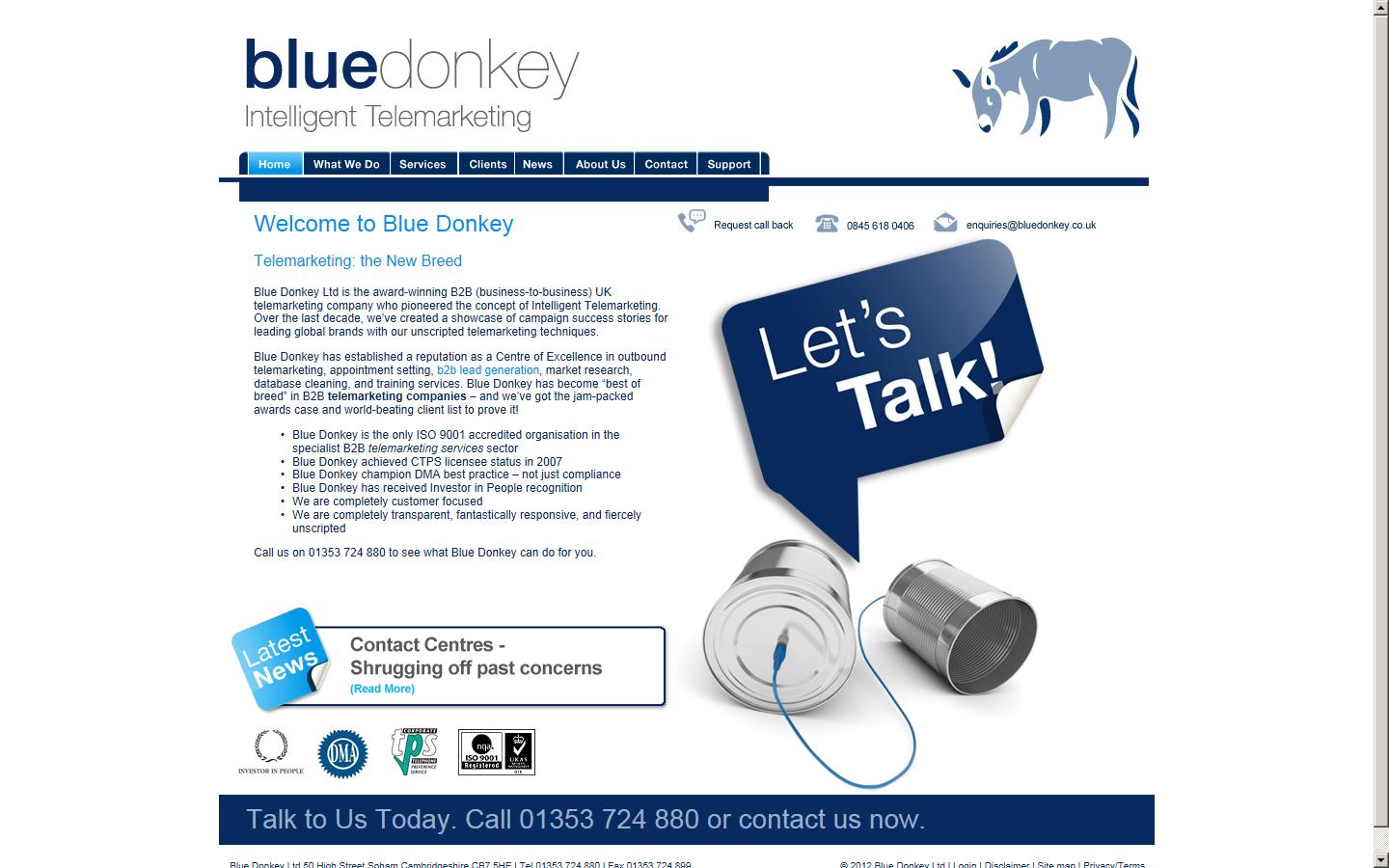 Blue Donkey Ltd Website