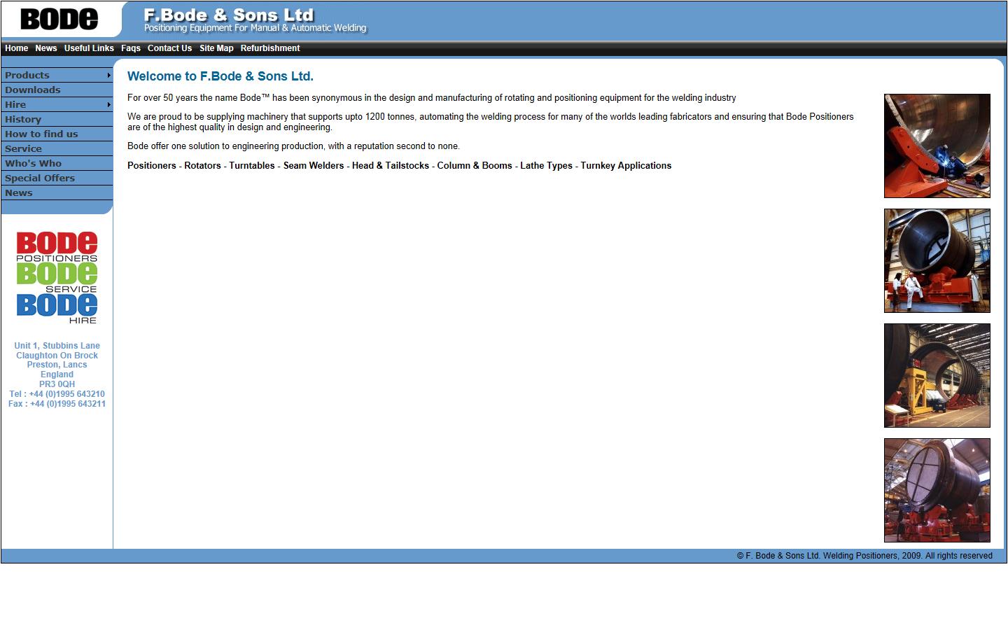 Bode Positioners Ltd Website