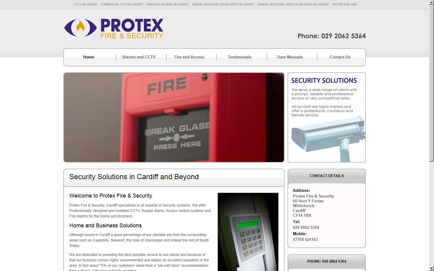 Protex Fire & Security Website