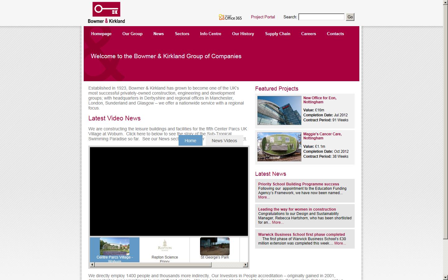 Bowmer & Kirkland Ltd Website