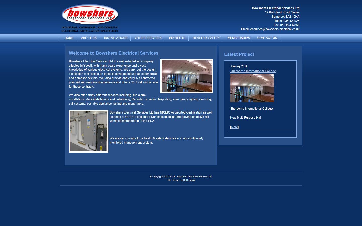 Bowshers Electrical Services Ltd Website