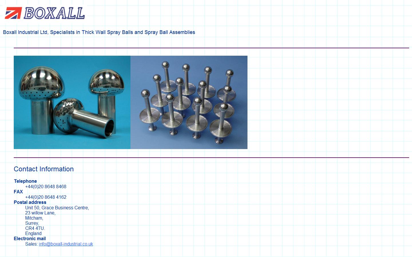 Boxall Engineering Ltd Website