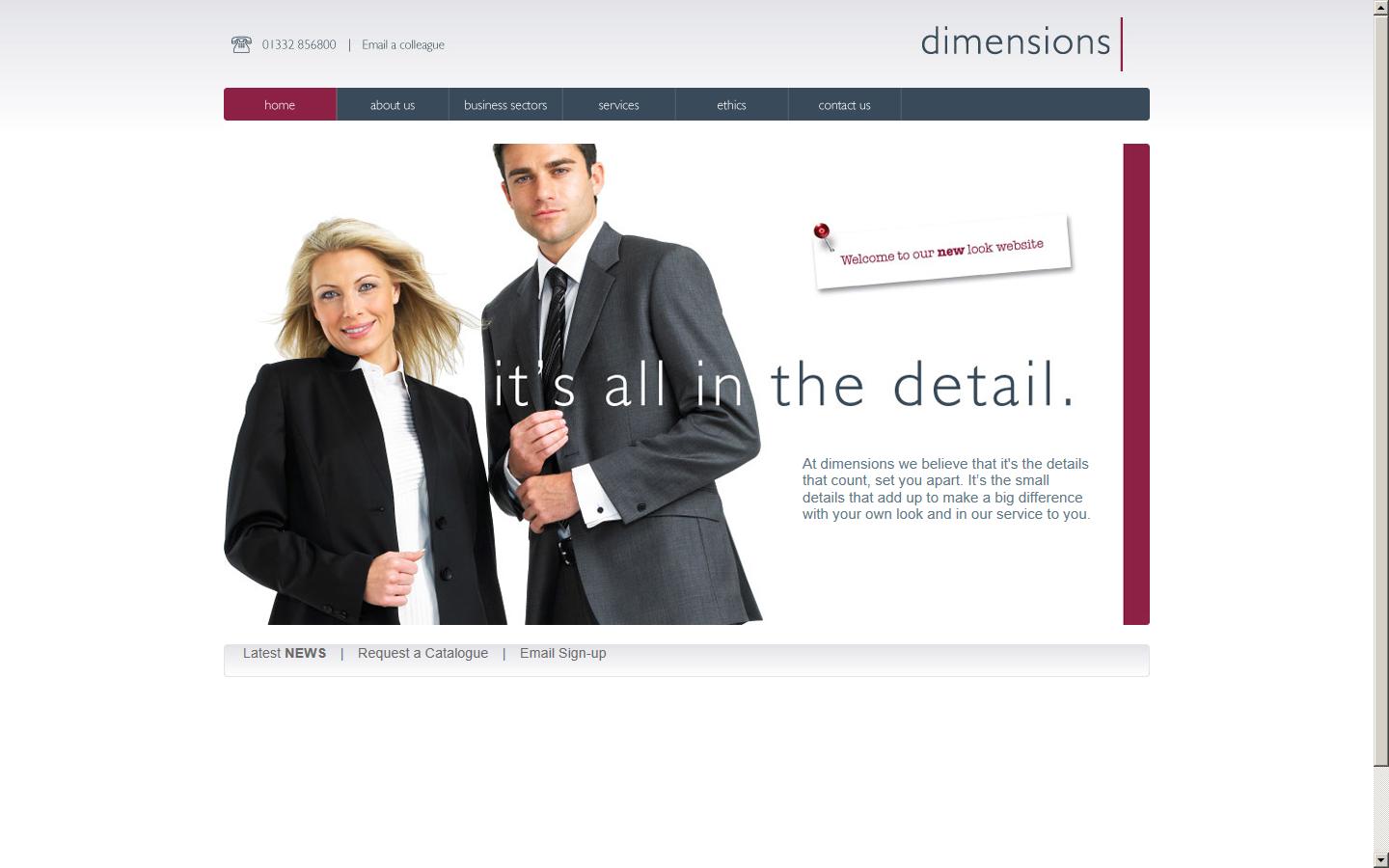 Dimensions Clothing Ltd Website