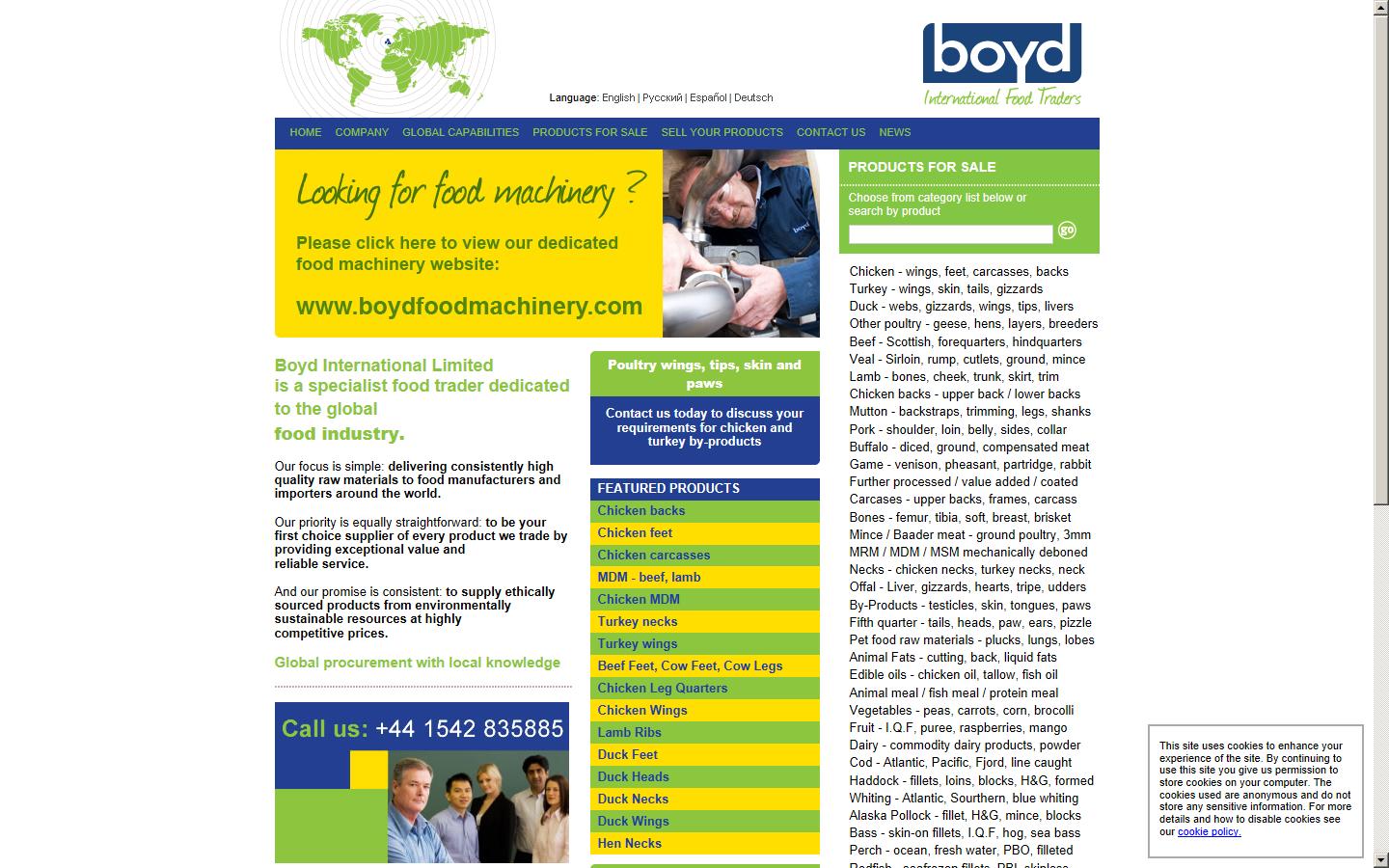Boyd Food Machinery Website