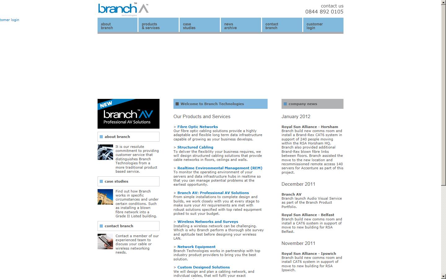 Branch Technologies Website