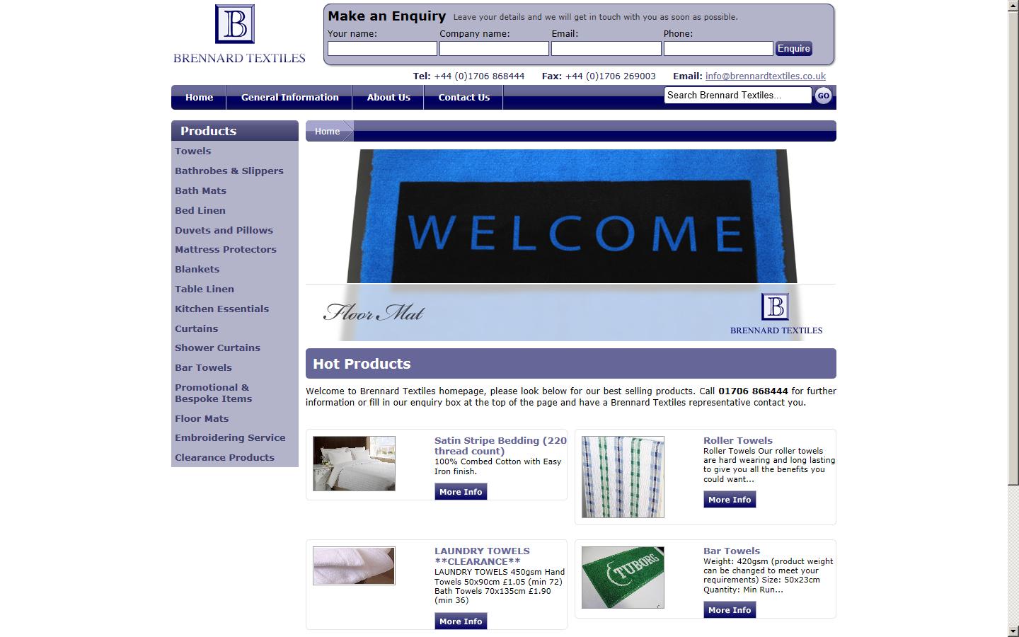 Brennard Textiles Website