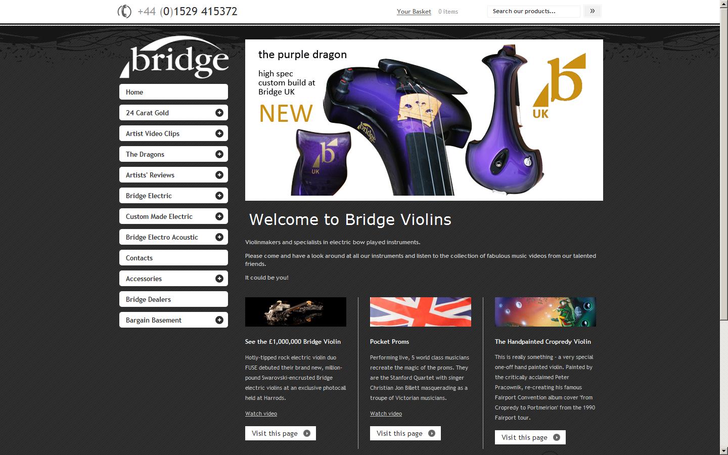 Bridge Violins Ltd Website