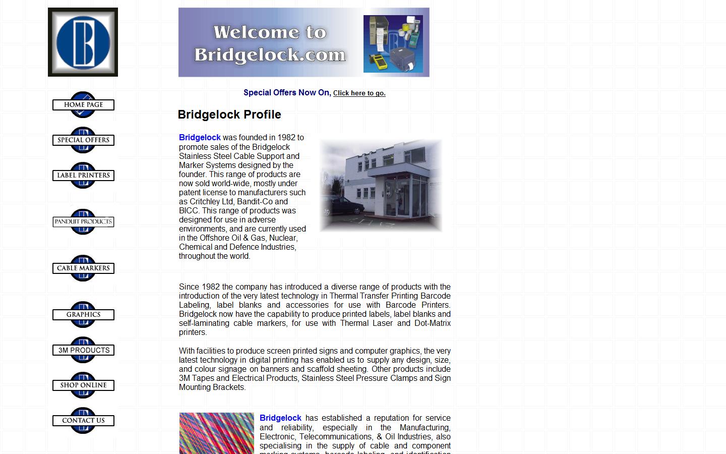 Bridgelock Engineering & Marketing Ltd Website