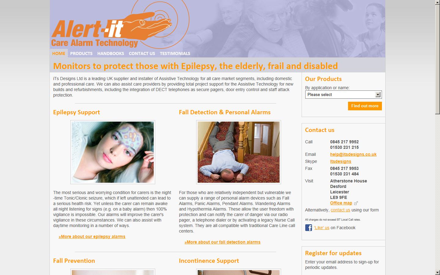 Alert-iT Care Alarms Website