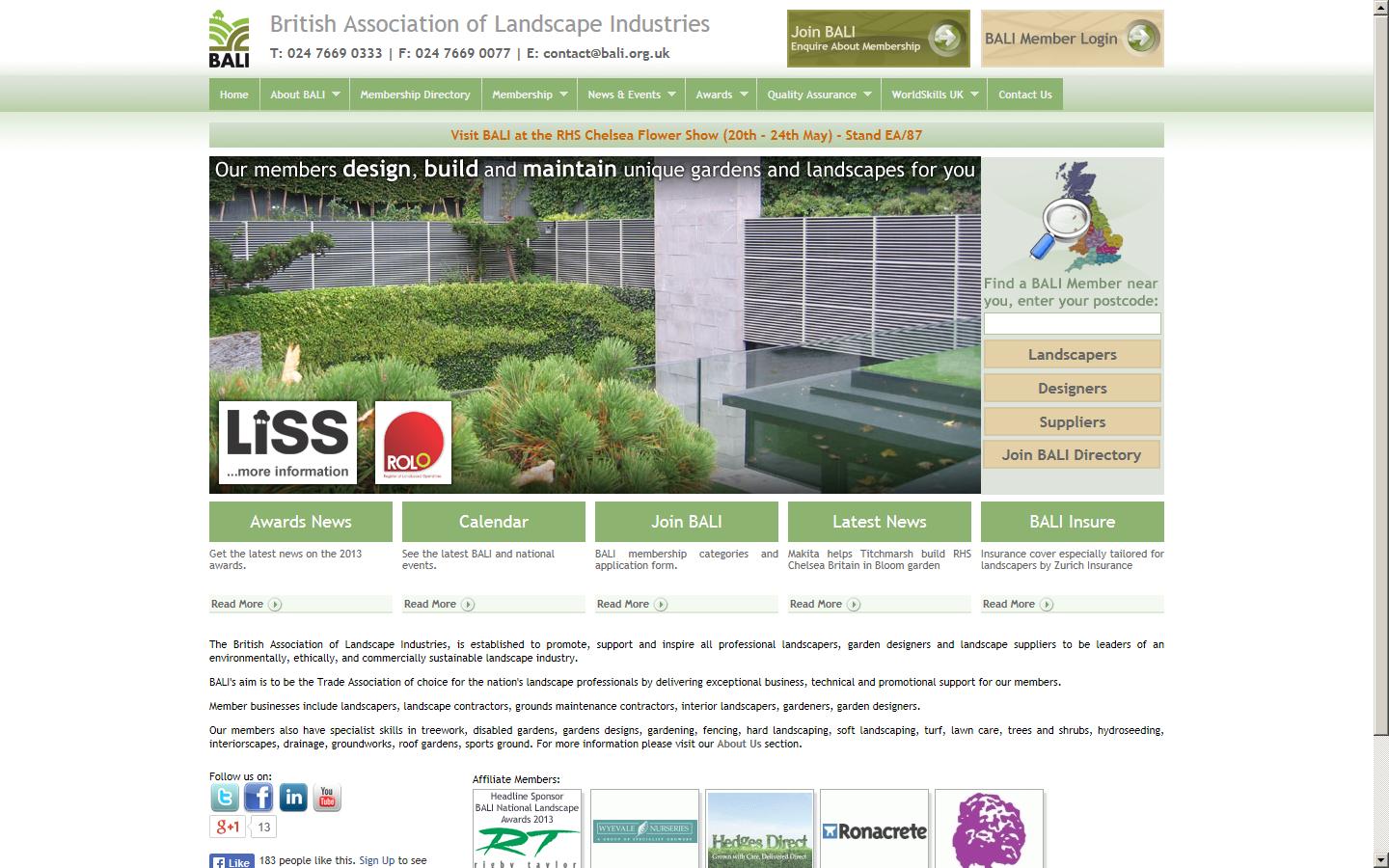 British Association of Landscape Industries Website