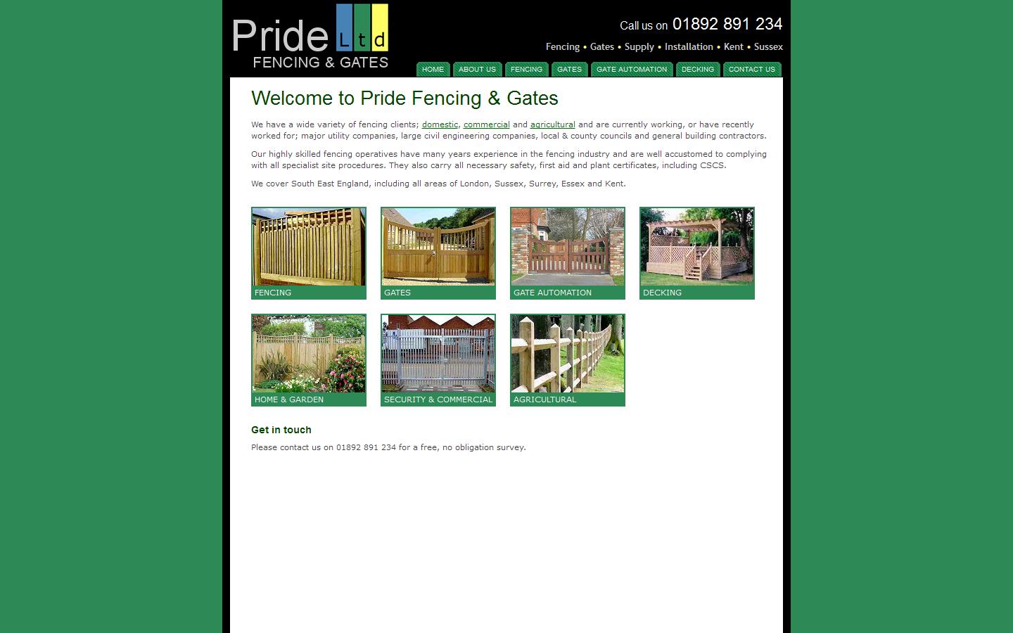 Pride Fencing Website
