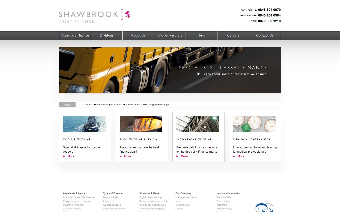Shawbrook Asset Finance Website