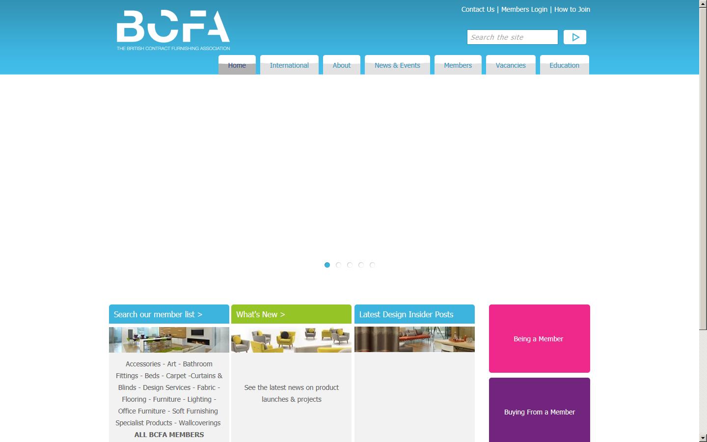 British Contract Furnishing Association Website